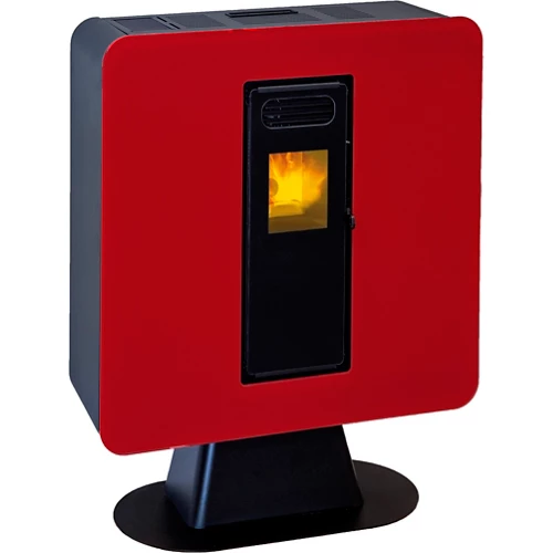 Estufa de pellets eider biomasa pasillo 5 5,6 kw roja