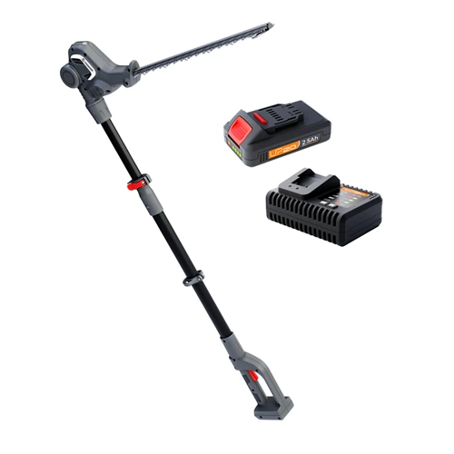 Un montón de cortasetos de pértiga de 20v + cargador de batería sterwins