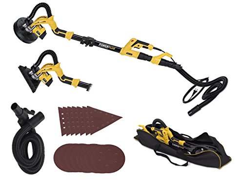 Amoladora de construcción en seco Powerplus 710W con 42 lijas redondas / cuadradas