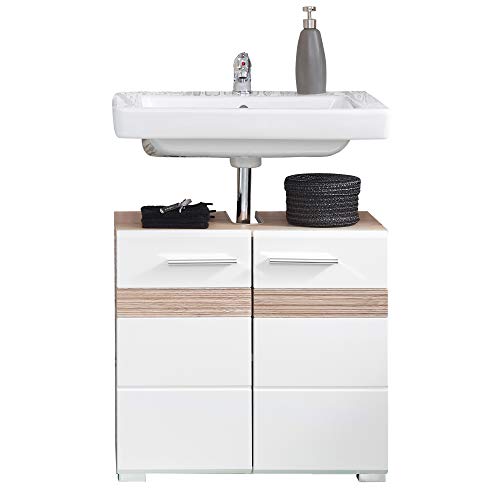 trendteam smart living Mueble de baño Set One, 60 x 56 x 34 cm, con cuerpo abierto de roble San Remo (imitación)