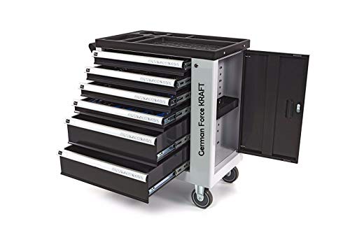 CARRO HERRAMIENTAS GERMAN FORCE PROFESIONAL MOVIL TALLER CON RUEDAS Y USA 345 PCS.  INCLUYE BOLSAS CON TORNILLOS Y CLAVOS