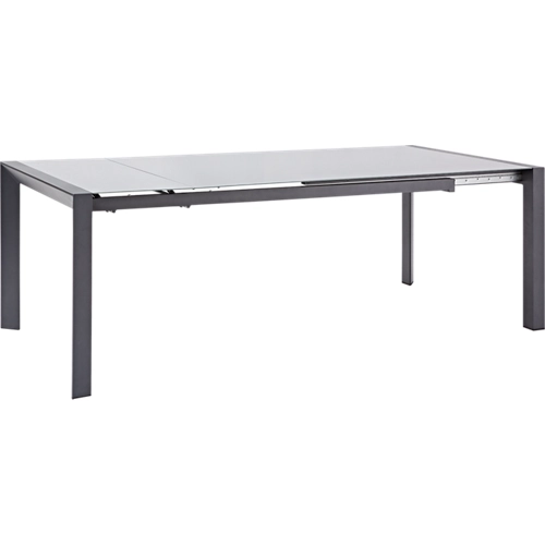 Mesa extensible fabricada en material aluminio gris águila 75x180/220 cm