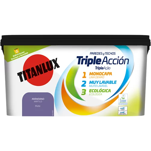 Titanlux pintura triple acción 4l arándano