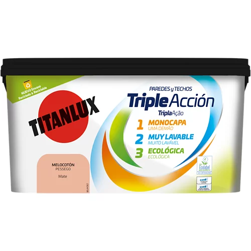 Pintura triple acción melocotón Titaniumlux 4l