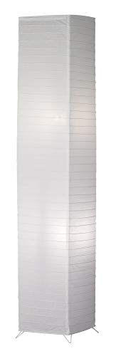 Reality Bamboo - Lámpara de pie de papel blanco.  Interruptor de pie integrado.  Requiere 2 bombillas E27 de máximo 60W excluidas., Regulación