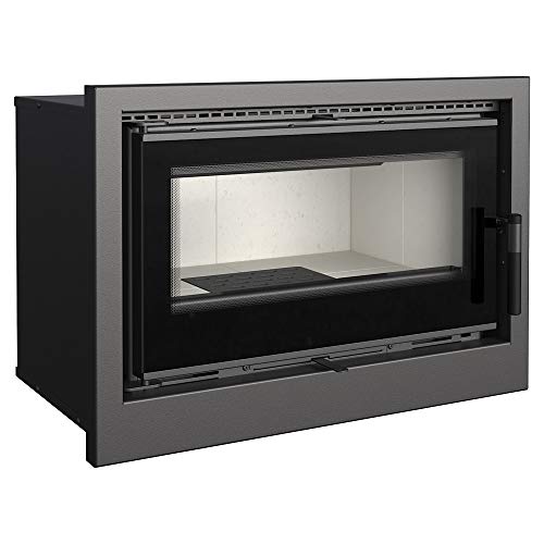 KRATKI Chimenea insertable Arke, caja cerrada |  Peso 110 kg, dimensiones en cm: H52 x L76 x A47 |  Combustible: leña, potencia térmica nominal 8 kW, clase de eficiencia energética A+