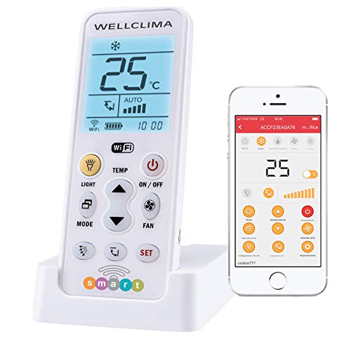 Mando a distancia Wi-Fi universal Wellclima Smart para aire acondicionado, mando a distancia y climatización por aplicación