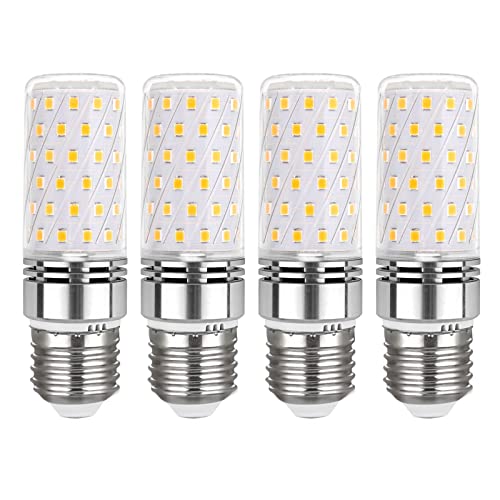Bombillas LED Corn E27 12W Luz neutra 4000K, 1450LM, equivalente a bombilla halógena E27 100W, luz 360 grados, AC 230V, LED neutro E27 para plafón, no orientable, pack de 4