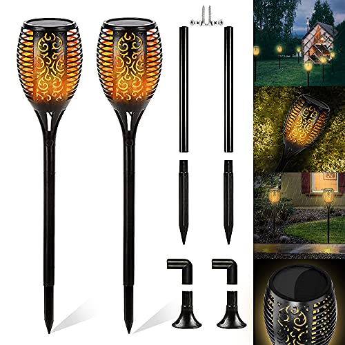 Lámpara solar de exterior Ibello Llama Lámpara solar de jardín grande, 2 uds.  linternas solares exterior 96 LED IP65 3 modos iluminación exterior, jardín, camino, terraza, zona peatonal