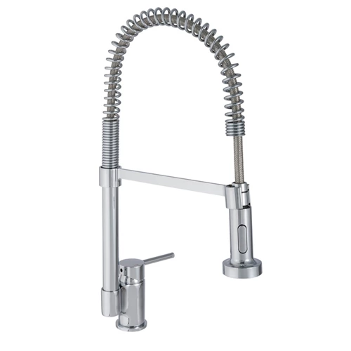 Grifo monomando de cocina con desagüe cromado delinia