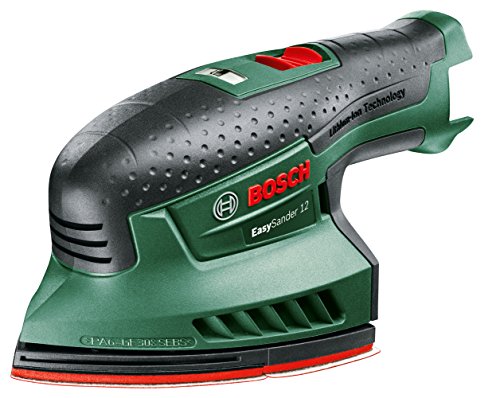 Bosch EasySander 12 - Amoladora múltiple a batería (Sin batería, Sin cargador, 12 V, Fuente de alimentación para todos, 3 discos abrasivos, Caja de cartón)