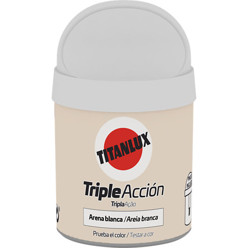 Titanlux pintura tester triple accion 75ml arena blanca