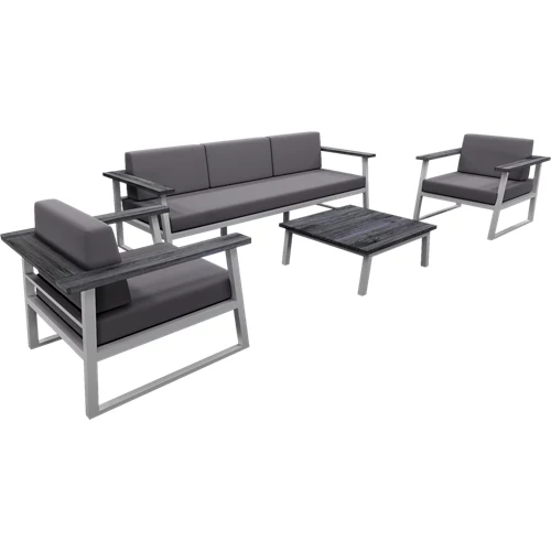 Conjunto de muebles de exterior de aluminio Verona para 5 personas