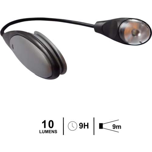 Lederna led lexman luz de libro 10 lm