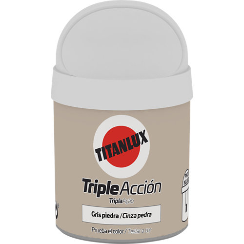 Titanlux pintura tester triple acción 75ml gris piedra