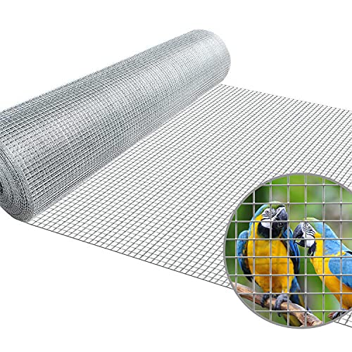 Malla soldada galvanizada Amagabeli Malla soldada 12,7x12,7 / 50cm, rollo 25 metros rollo malla alambre espesor 0,7 mm malla alambre para pajarera