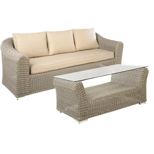 Conjunto de salón aluminio Barbados 108x45,5x61 cm (mesa + sofá)