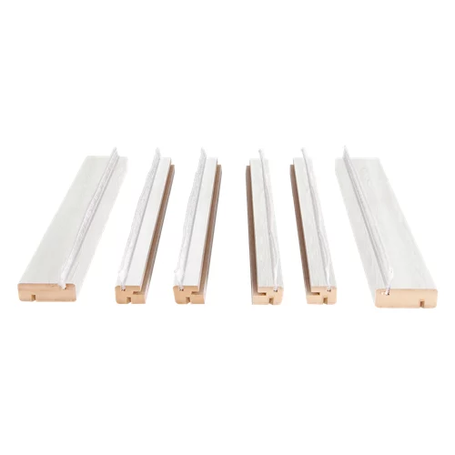 Kit de adorno para casa blanca de 110 mdf para puerta doble corredera