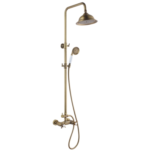 Columna de ducha termostática edouard rousseau retro bronce