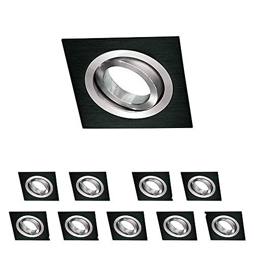 Lámpara W wonder clásica - E000008 - Empotrable redondo, IP20, 230V, diámetro 9,3 x 2,5 cm, Negro (W-E000145)
