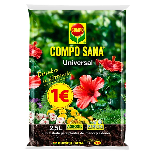 Sustrato universal compuesto saludable para todo tipo de plantas de interior y exterior 2,5l