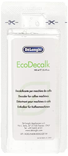 De'Longhi Ecodecalk Mini Universal Descaler, cafeteras superautomáticas, paquete x2, 100 ml, componentes naturales, modelos compatibles ETAM / ECAM