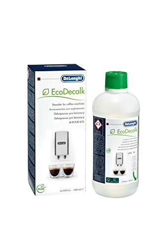 De'longhi Ecodecalk - Líquido descalcificador universal, cafeteras superautomáticas, 500 ml, ecológico y eficiente, compatible con cafeteras ECAM/ETAM