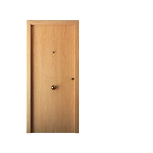 Puerta de entrada blindada izquierda roble liso 85,7x205 cms