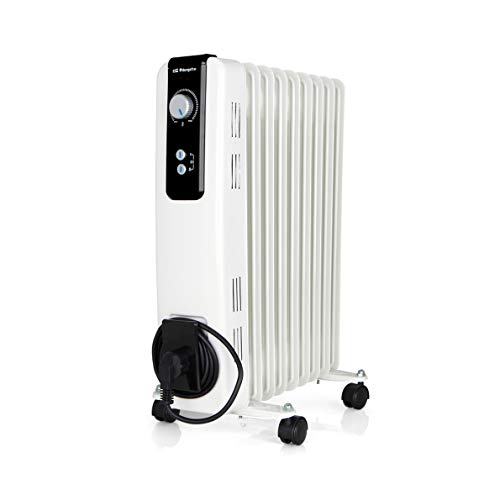 Enfriador de aceite Orbegozo RH, potencia 2000 W, 9 elementos y diseño en blanco, negro, 2000 W