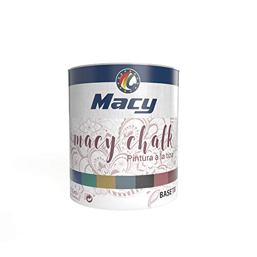 Pintura interior Macy-Chalk.  Acabado en polvo de tiza.  Redecora tus muebles.  750 mililitros.  La serenidad de los colores.