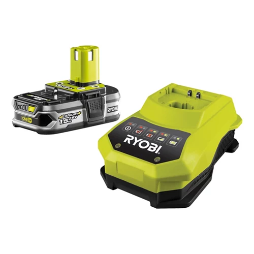 Cargador de batería Ryobi 18v con indicador de carga y carga rápida