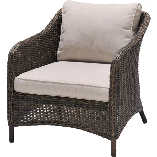 Sillón de exterior de ratán sintético marrón San Vicente
