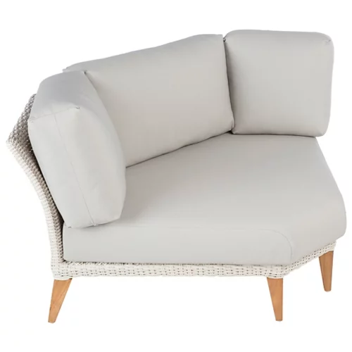 Sillón de exterior de ratán sintético noruego blanco