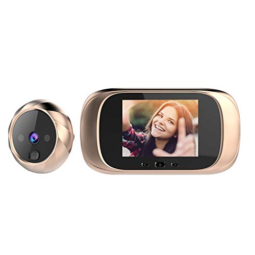 Splenssy Dream para puerta digital con cámara Pantalla LCD de 2,8 pulgadas Cámara de vigilancia digital con visión nocturna para seguridad en el hogar