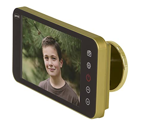 Amig - Aspirador digital para puertas con pantalla LCD de 4 pulgadas DWR 4.0 HD Oro, Oro (D) |  El visor de la videocámara proporciona una visión clara de la imagen.  Fácil de instalar y usar