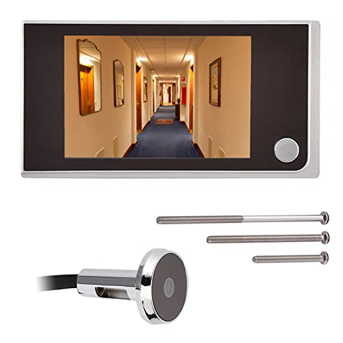 Visor de puerta digital, HD Micro Viewer Visor de puerta digital con pantalla LCD de 3,5 pulgadas, tono de llamada de video digital con ángulo de visión súper amplio de hasta 120 °, 720P HD Eye Hole