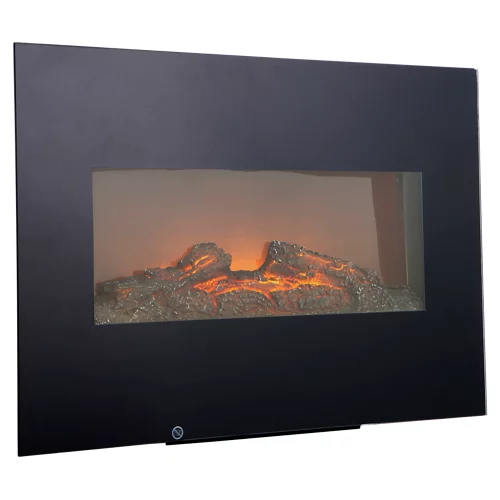 Chimenea eléctrica de pared edco memphis 1800 w negra