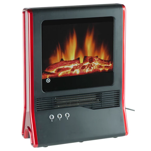 Chimenea electrica mercatools mercaor lux 2000w roja