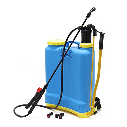 Pulverizador a presión WilTec con indicador de nivel de 16L Pulverizador de sulfato Mochila Riego Huerto y jardín