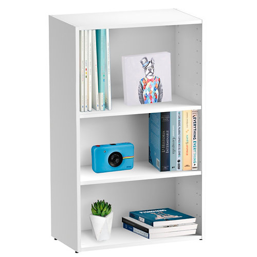 librería spaceo home con dos baldas blancas 60x100x30 cm