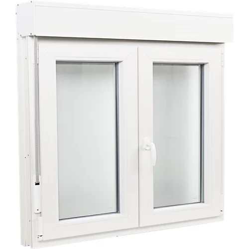 Ventana persiana oscilante PVC blanco 140x135 cm