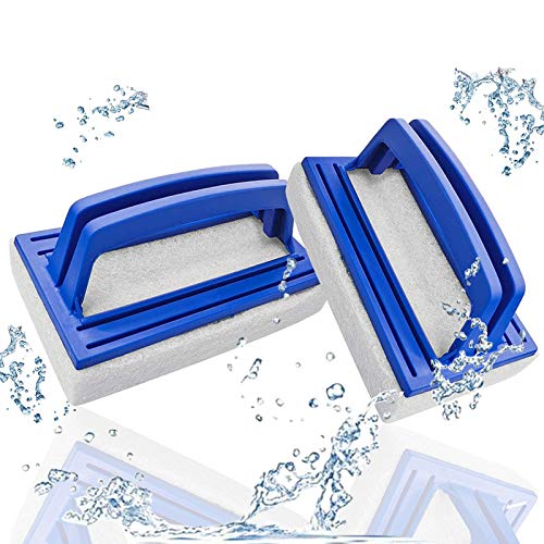 Wohlstand 2 cepillos de esponja para piscina, limpieza de piscina, cepillo de pared, cepillo de piscina, herramientas de limpieza para lavadora de agua, spa, bañeras de hidromasaje, peceras
