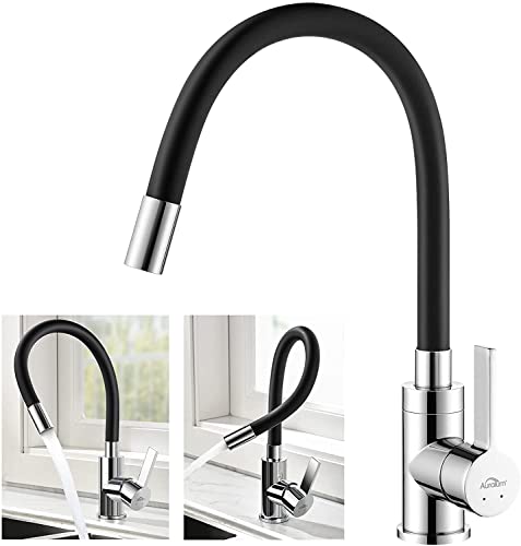 Grifo de cocina flexible Auralum, grifo de lavabo giratorio 360º