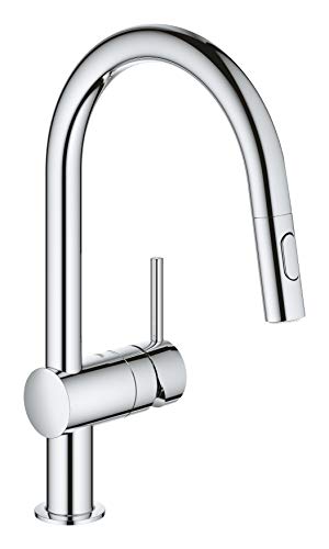 GROHE Menta |  Grifo de cocina - Grifo monomando para lavabo con ducha extraíble doble |  cromo |  32321002