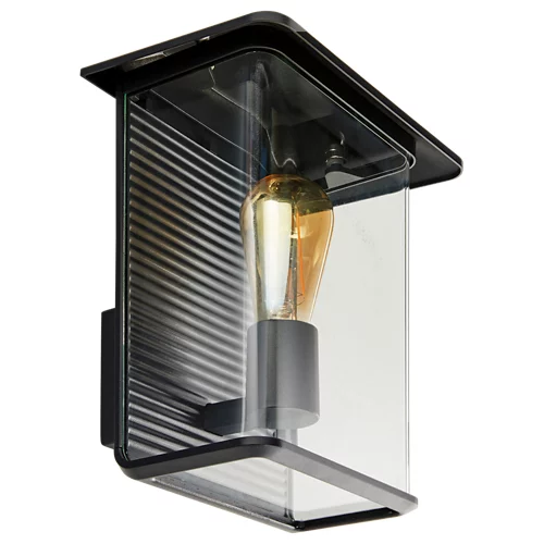 Aplique de exterior inspire horton lacado negro