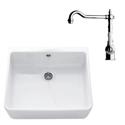Conjunto de lavabo Clotaire y grifería Charlotte.