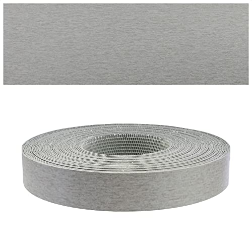 Mprofi MT® (rollo de 10 m) Cintas para bordes de melamina laminada-Brocas adhesivas-Marcas autoadhesivas para cinta para bordes de madera-Bordes-Acero 22 mm