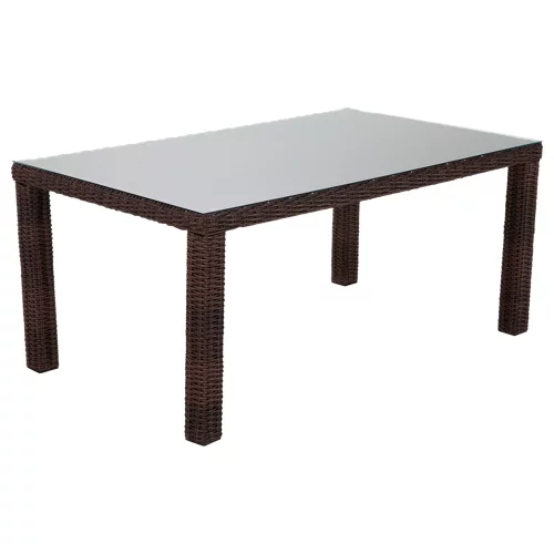 Mesa de jardín Costa Rica aluminio marrón 100x74x170 cm