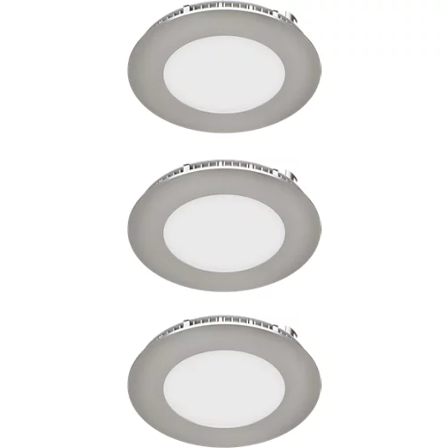 Pack de 3 focos LED redondos inspire niquel 4w