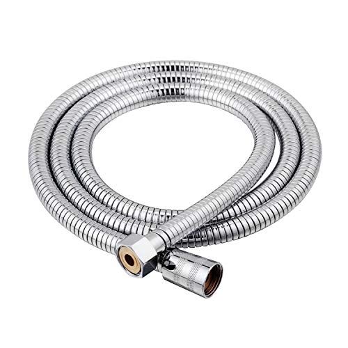 Ferrestock Fontastock FSKFAB001 Manguera de ducha de acero inoxidable de 1,70 a 2 metros con conexiones de latón, rosca interna de 1/2